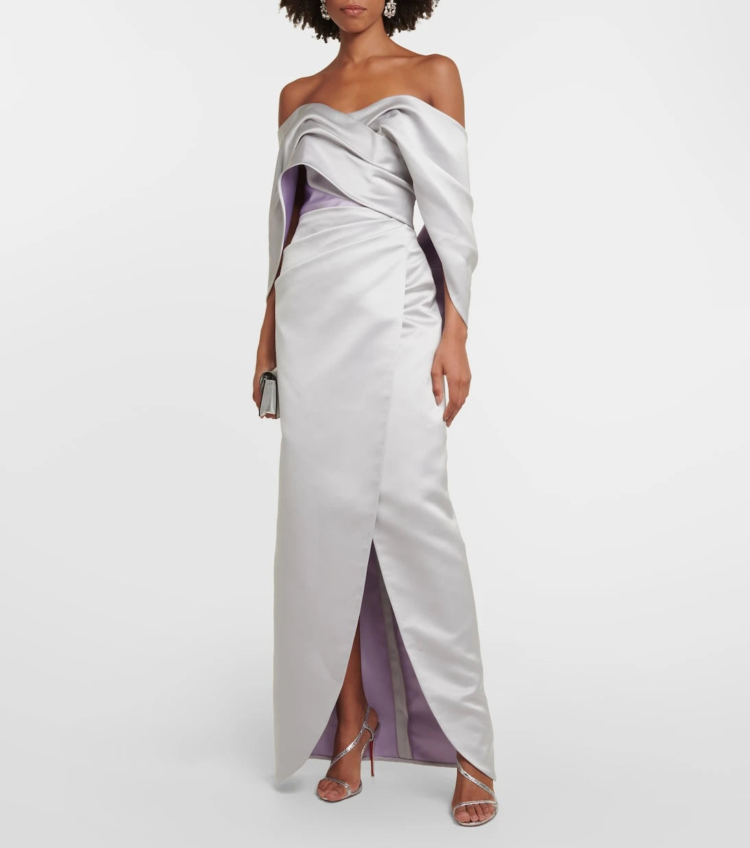 Carolina Herrera - Off-shoulder draped satin gown