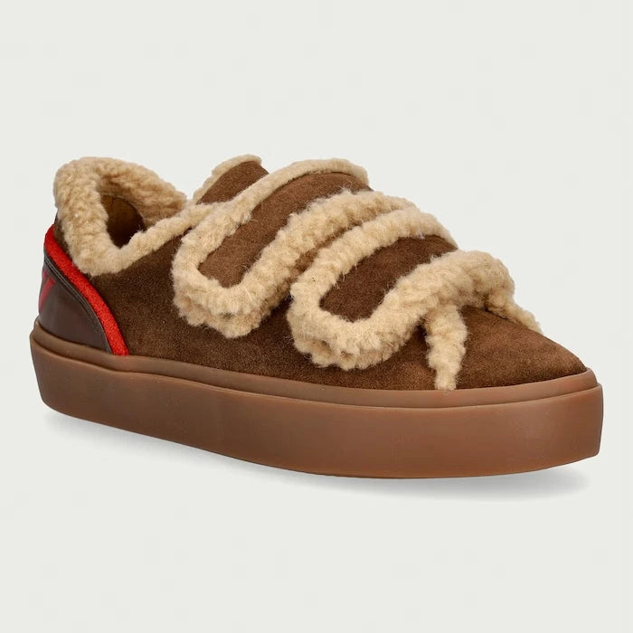 Inuikii Lila Shearling Low Velcro Kadın Süet Sneaker