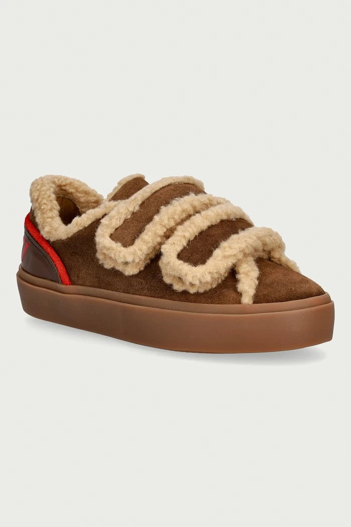 Inuikii Lila Shearling Low Velcro Kadın Süet Sneaker