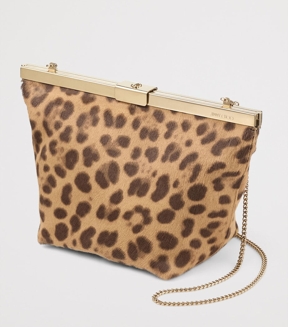 Jimmy Choo Leopard Print Ganache Clutch Bag