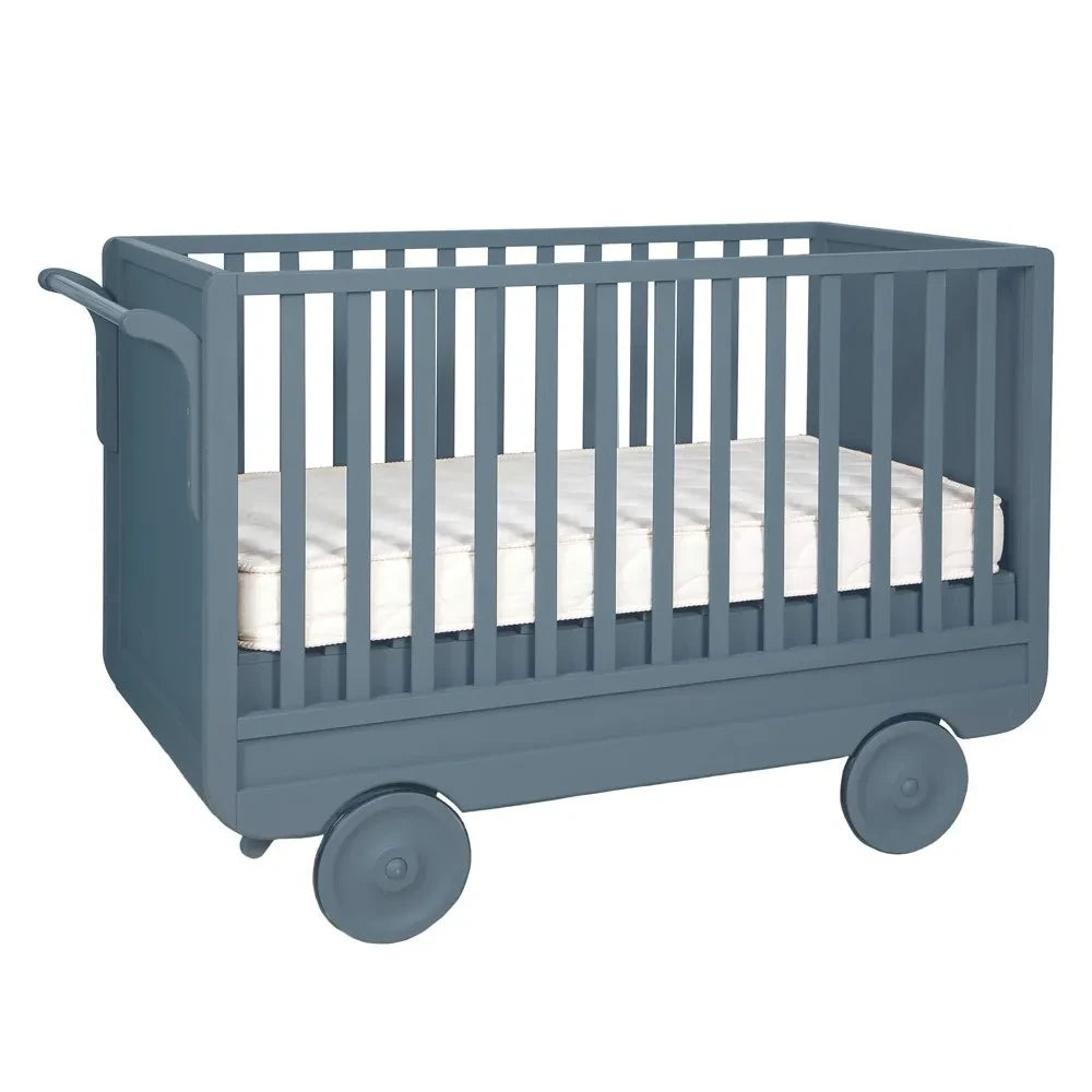 Laurette - Adjustable Trolley Cot 60 x 120 cm | Mid grey