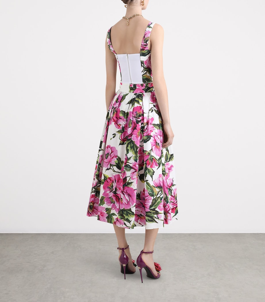 Dolce & Gabbana Multi Roses Bustier Top