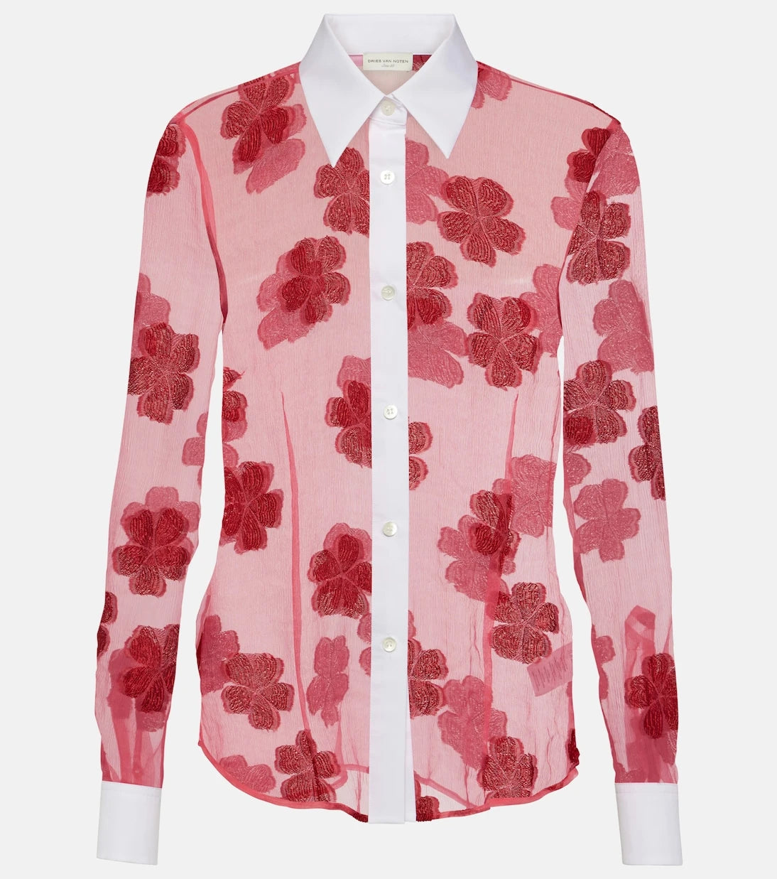 Dries Van Noten - Floral cotton jacquard shirt
