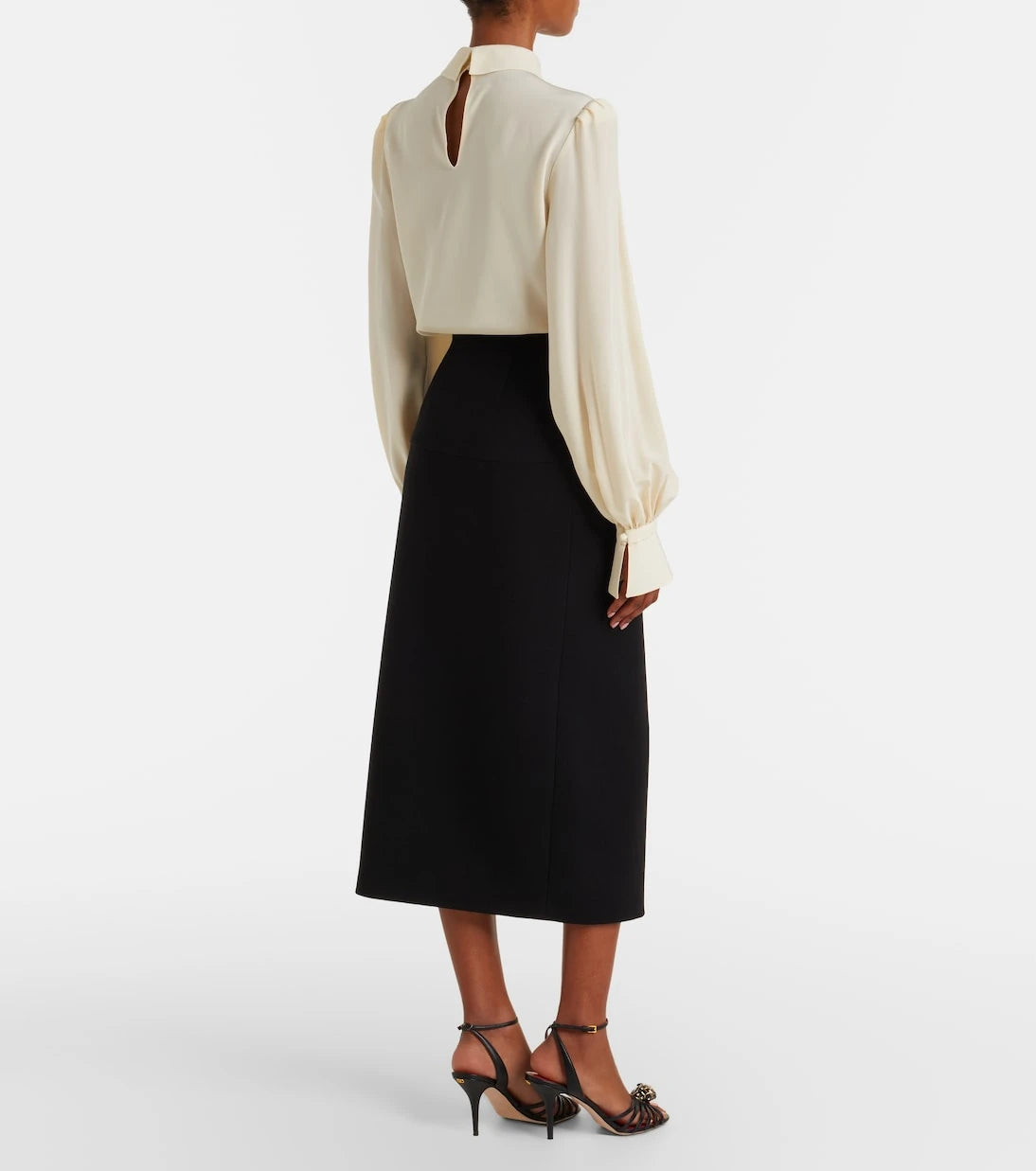 Valentino - Virgin wool crêpe pencil skirt