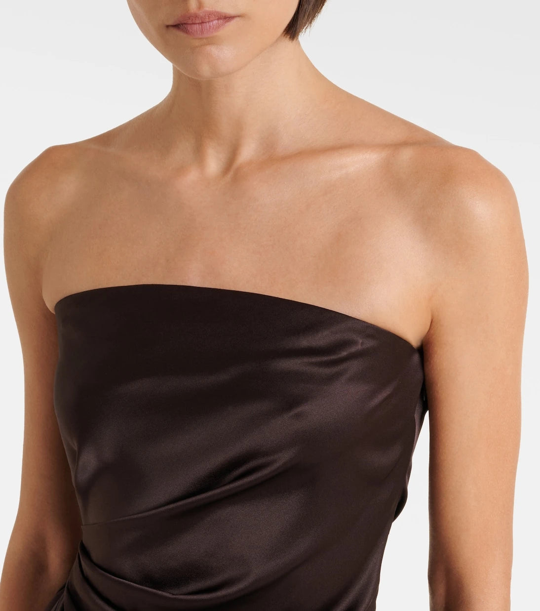 Staud - Adriana draped silk-blend minidress