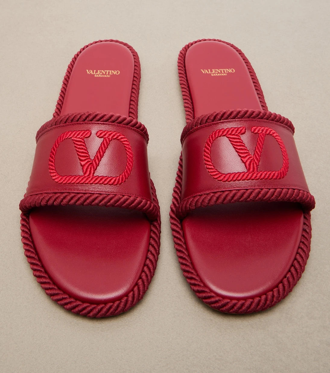 Valentino Garavani - VLogo leather espadrille sandals