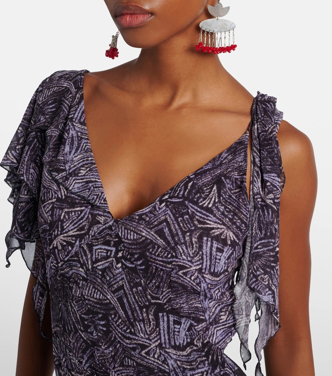 Isabel Marant - Tylena printed silk georgette ruffled midi dress