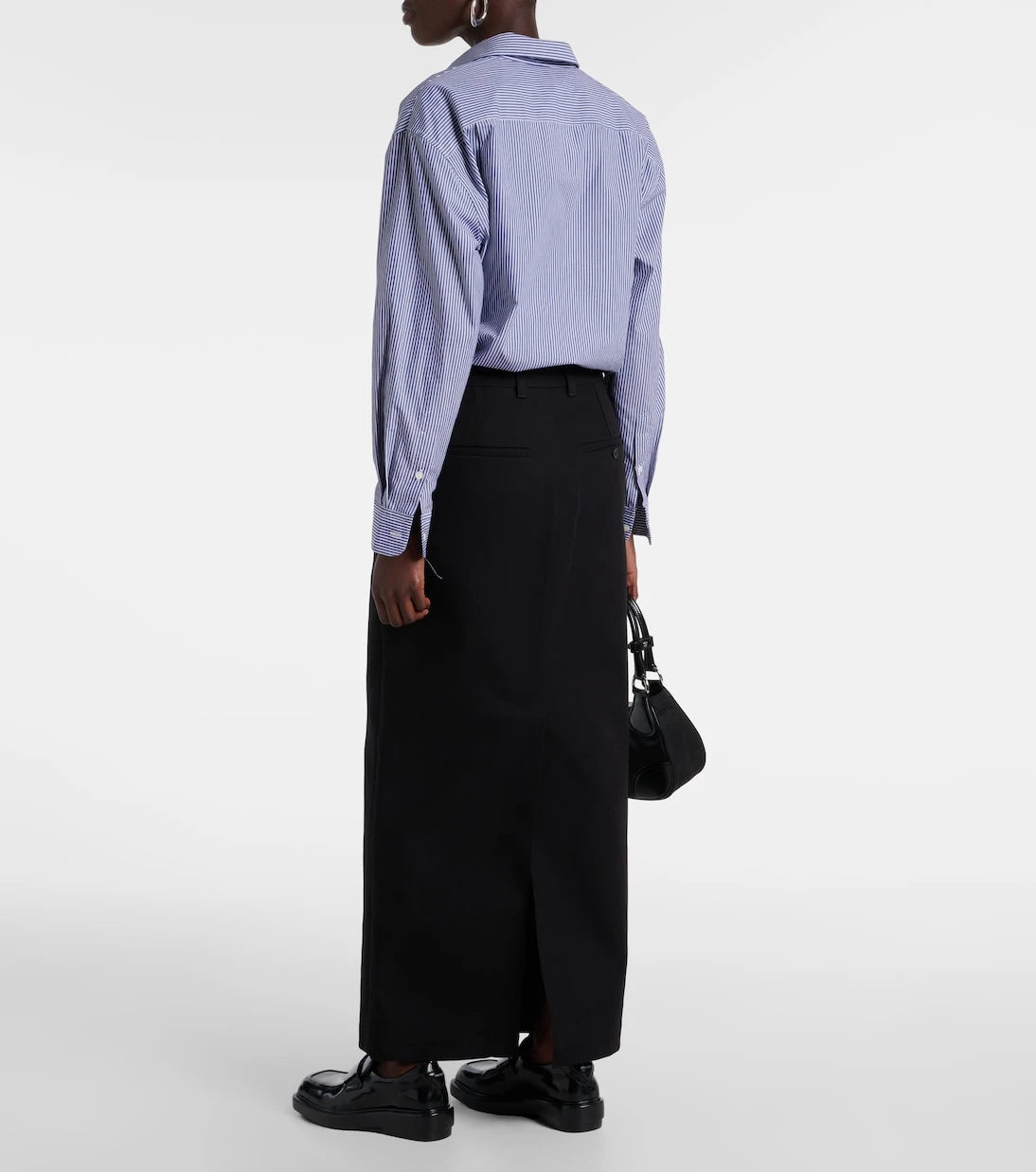 Wardrobe.NYC - تنورة ماكسي من نسيج قطن تويل دريل