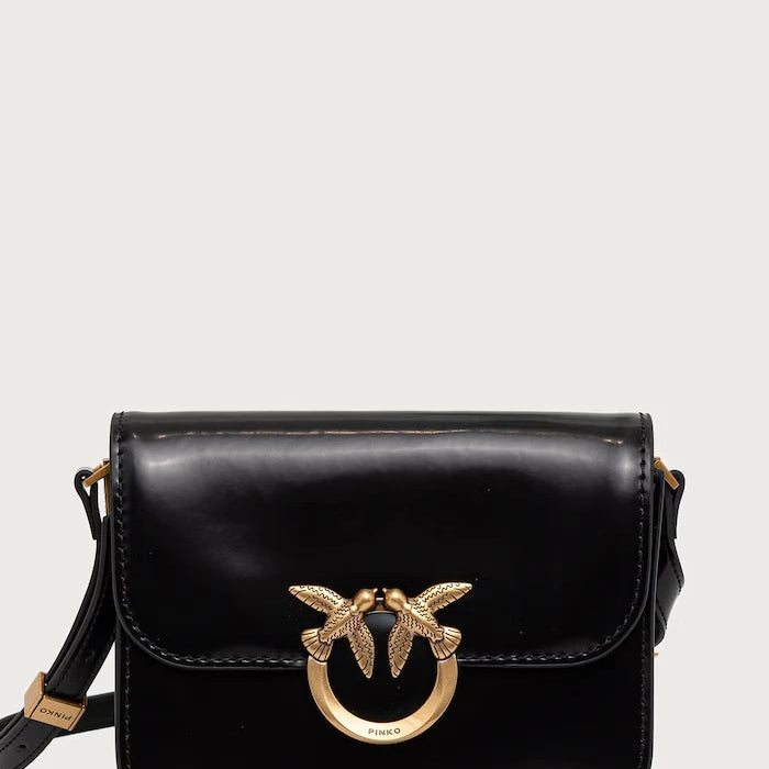 Pinko kadın deri crossbody çanta