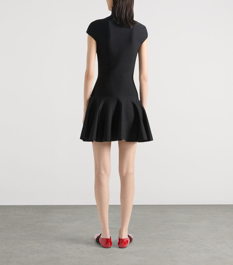 Givenchy Black Knitted Cap Sleeve Mini Dress