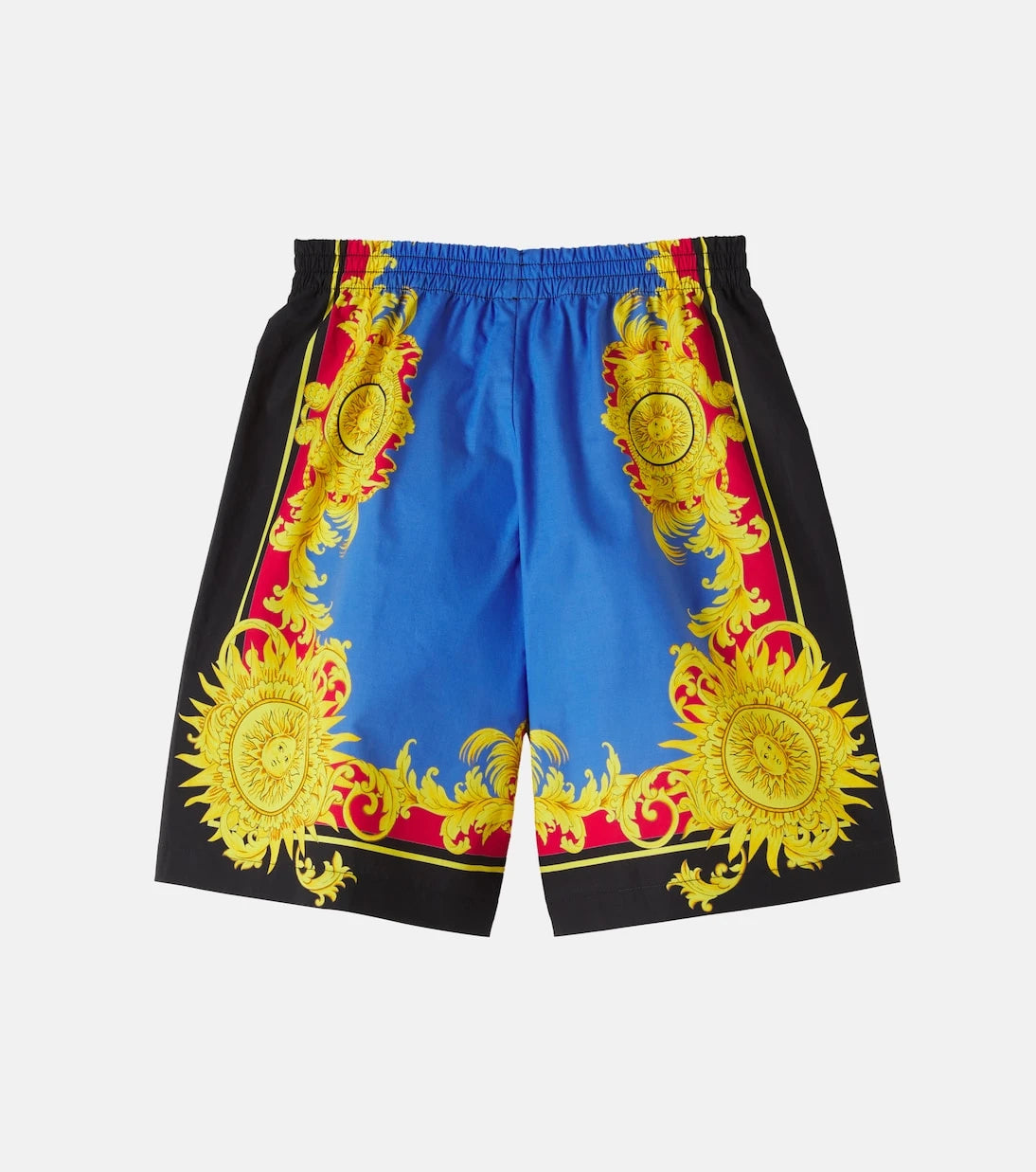 Versace Kids - Printed cotton poplin shorts
