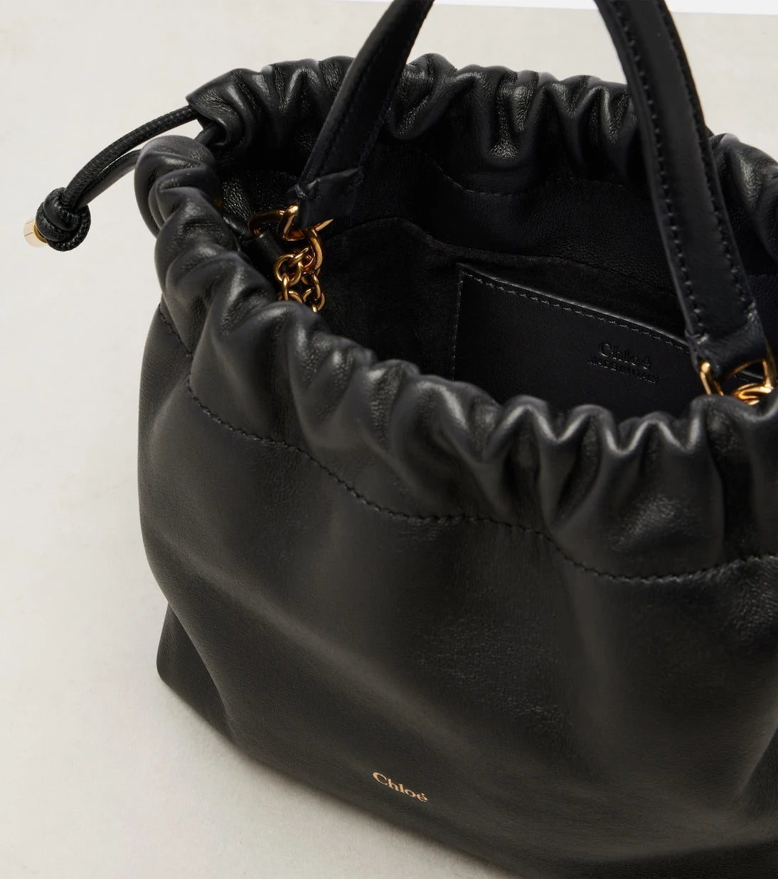 Chloé - Chloé Icons Mini leather bucket bag