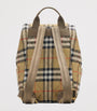 Burberry Beige Check Horseshoe Backpack