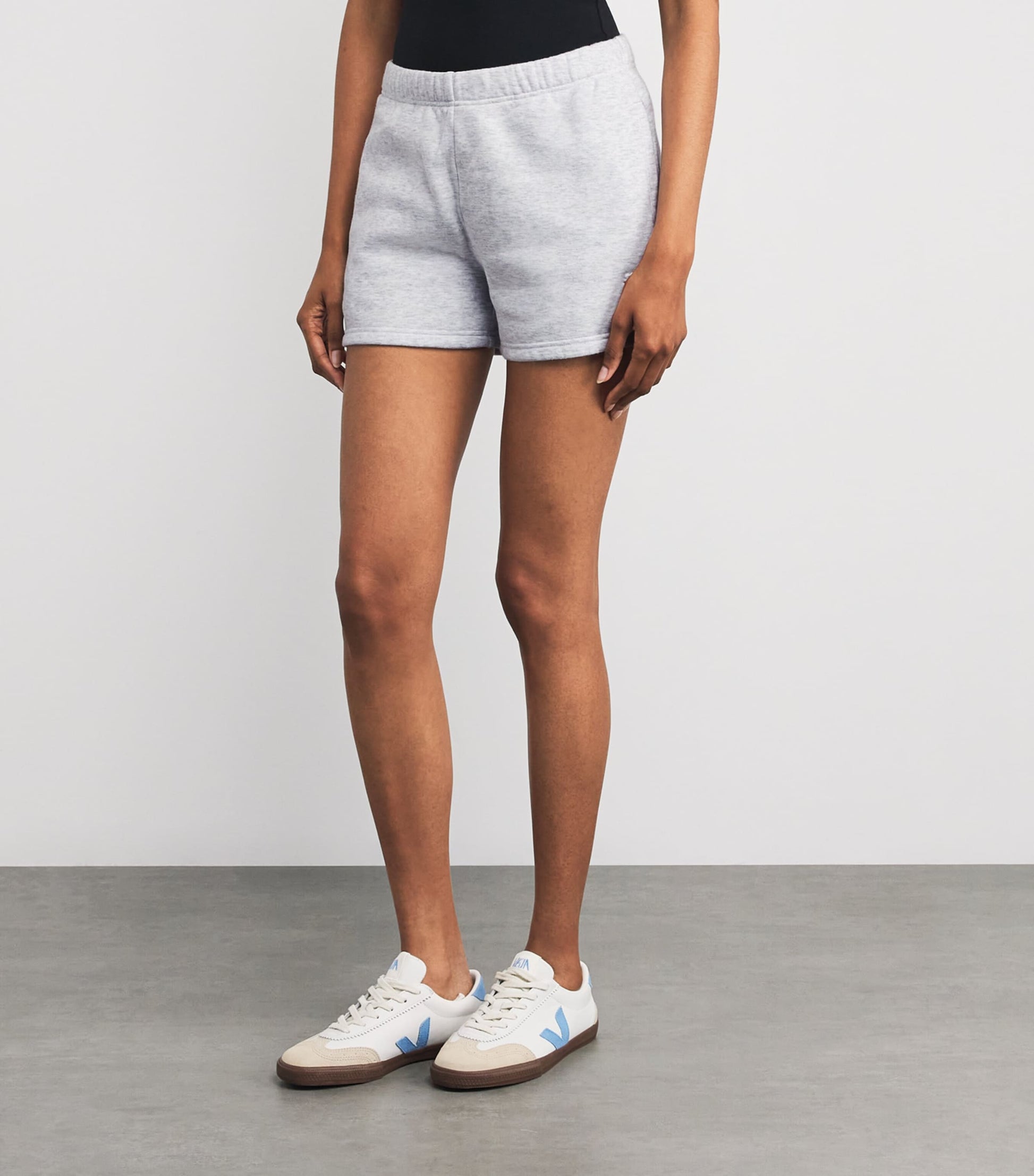 Skims Grey Cotton-Blend Fleece Classic Shorts