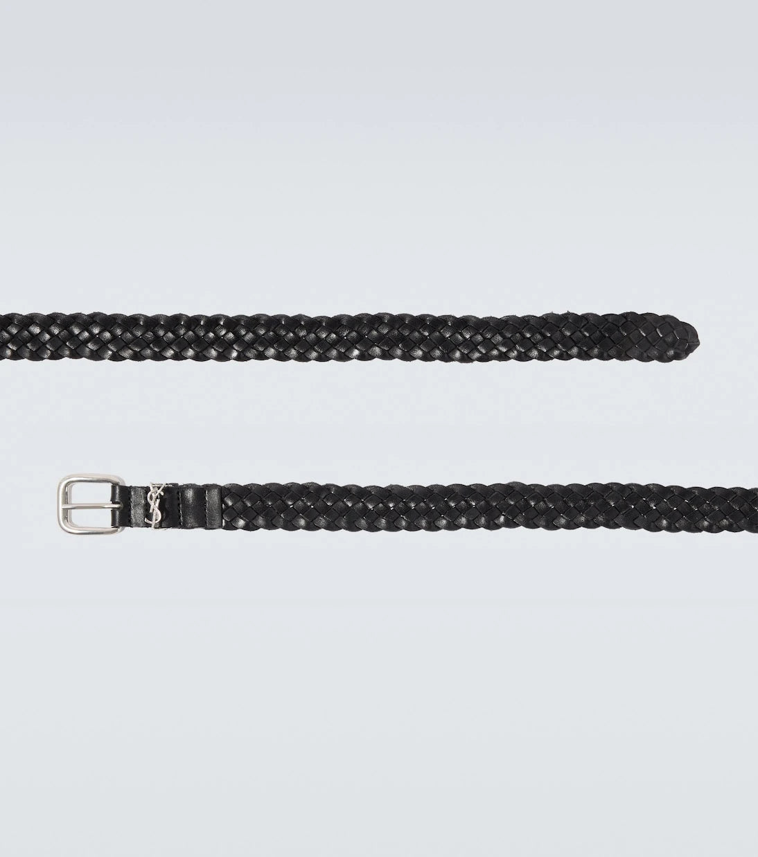 Saint Laurent - Cassandre woven leather belt