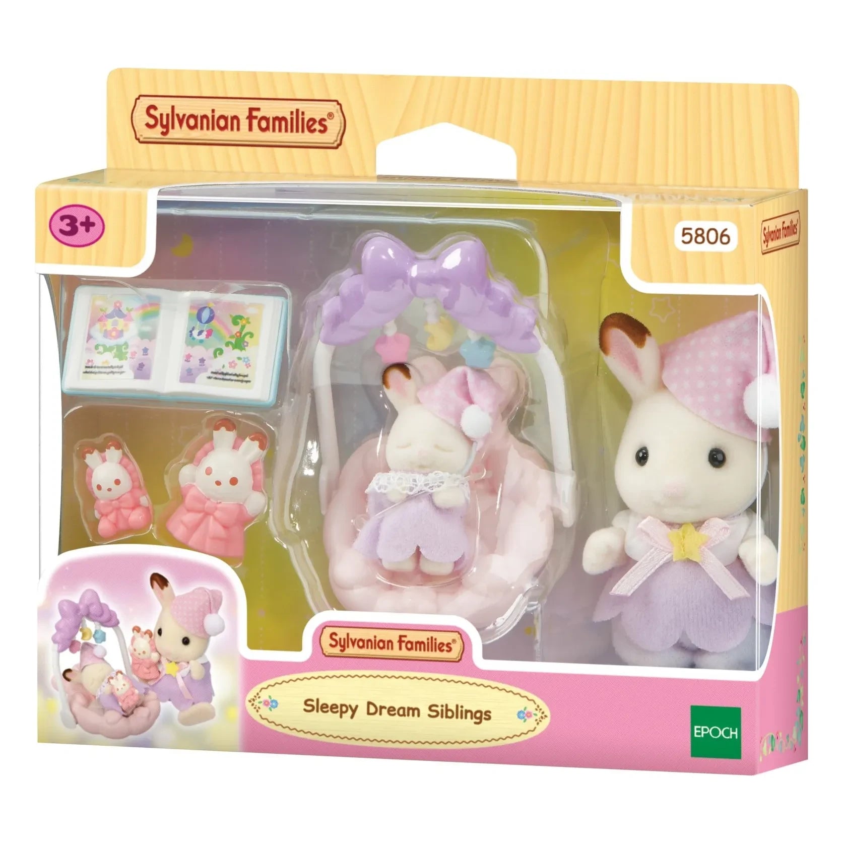 Sylvanian Families - Lapin Chocolat sisters' bedtime