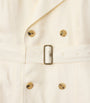Burberry White Belted Trench Midi Dress