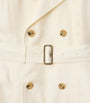 Burberry White Belted Trench Midi Dress