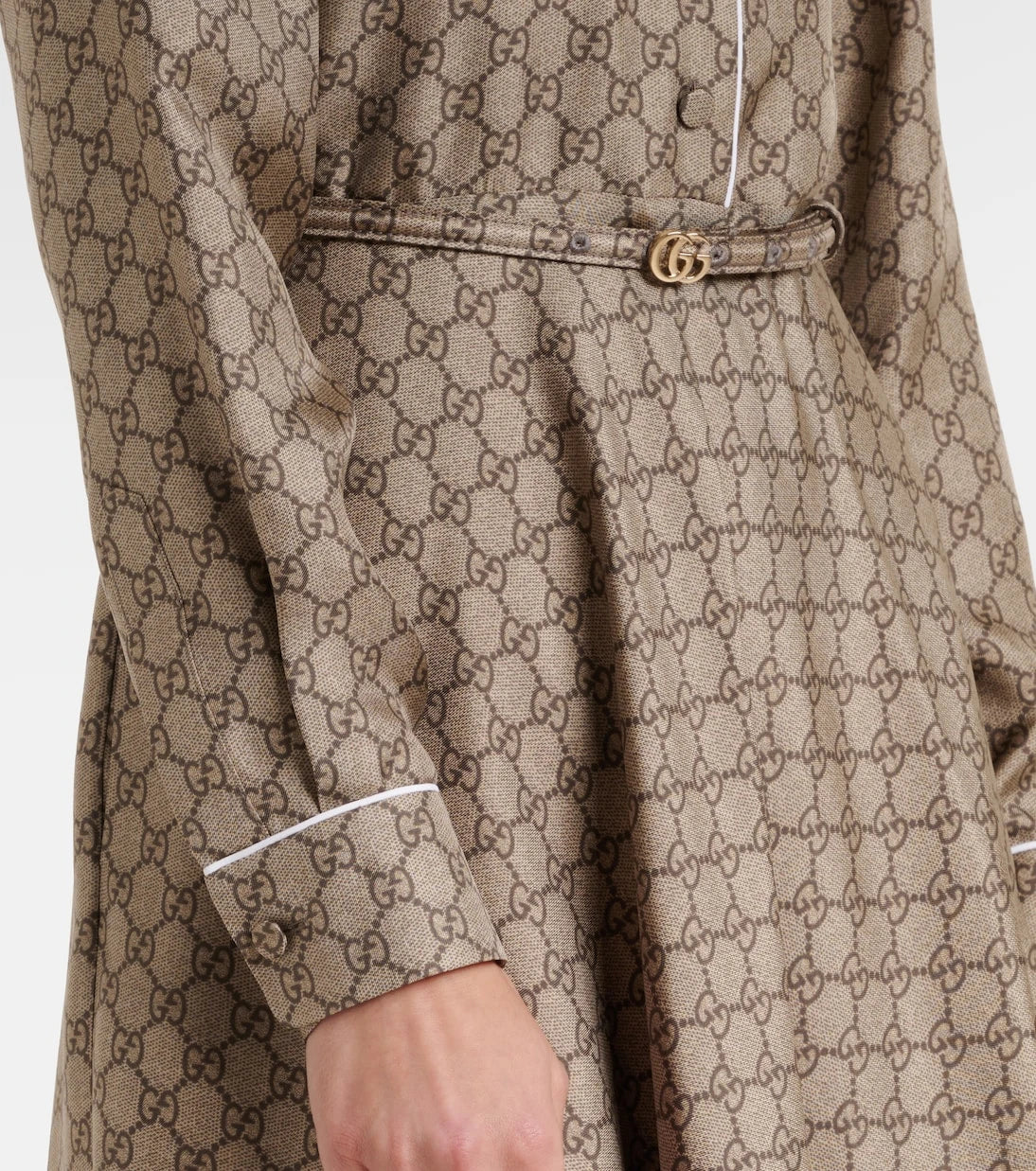 Gucci - GG silk twill shirt dress