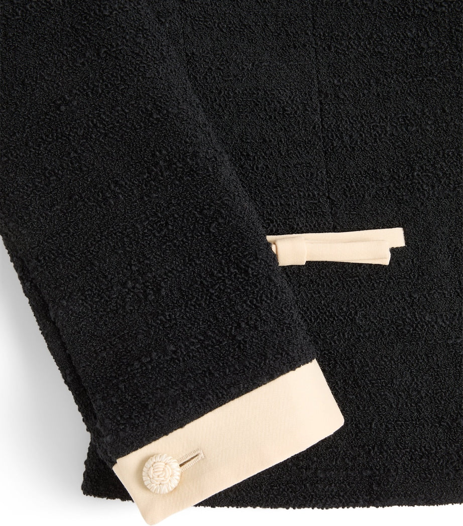 Valentino Black Virgin Wool-Blend Jacket