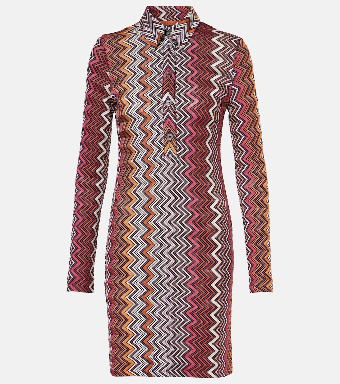 Missoni - فستان قميص بنقشة متعرجة
