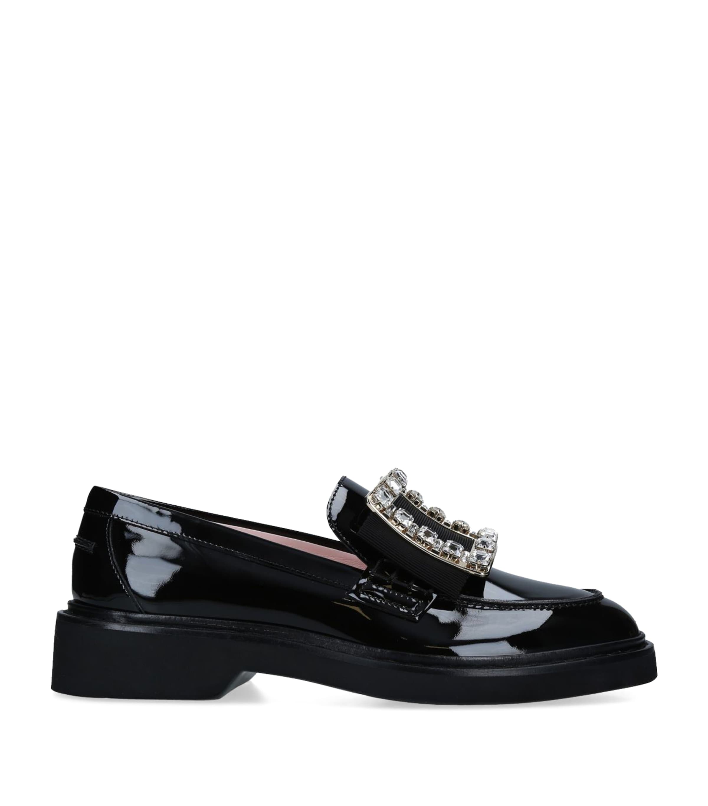 Patent Viv' Ranger Strass Buckle Loafers