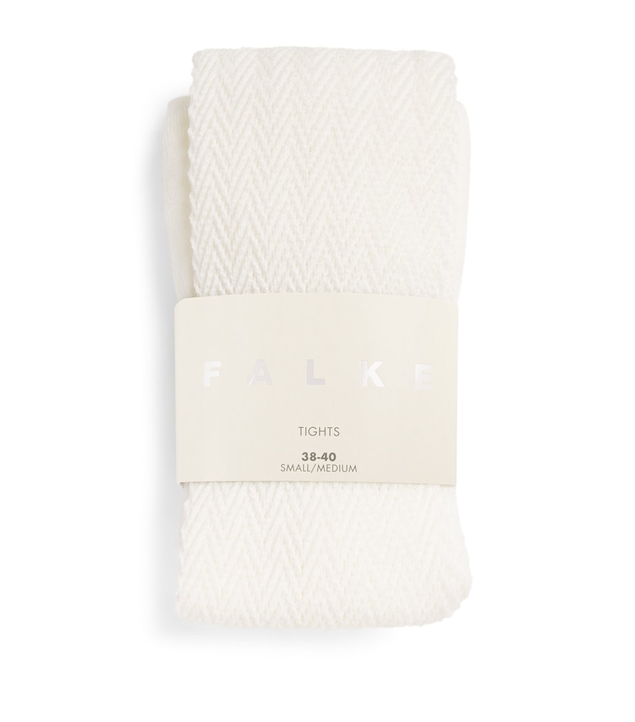 Falke White Wool-Blend Fable Estate Tights