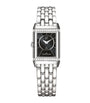 Small Stainless Steel and Diamond Reverso Classic Duetto Watch 21mm