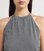 Hunza G Black Gingham Halterneck Mini Dress