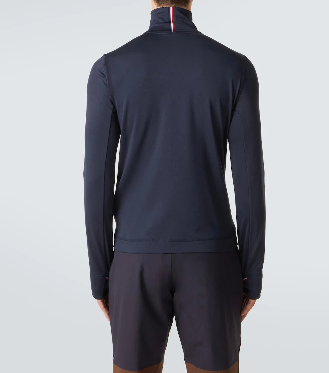 Moncler Grenoble - توب تزلج من الصوف برقبة عالية وشعار العلامة