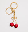 Valentino Garavani Gold VLogo Cherry Keychain