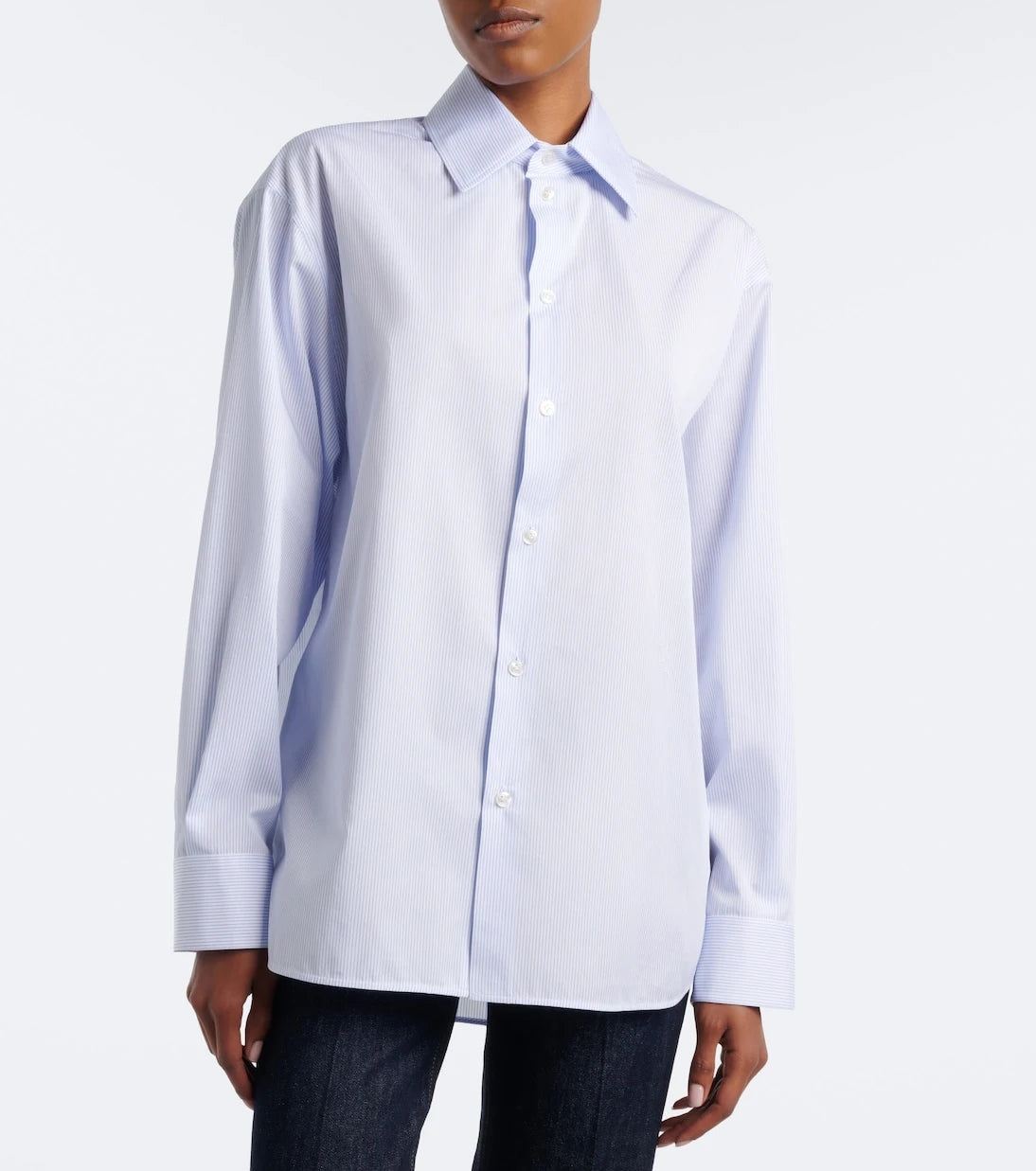 Saint Laurent - Cassandre pinstripe cotton shirt