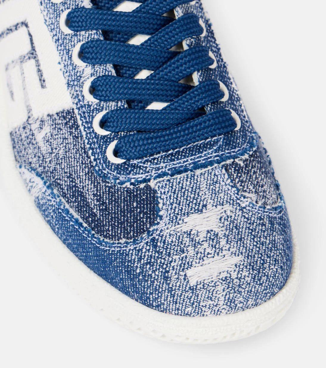 Balmain - Swan denim sneakers