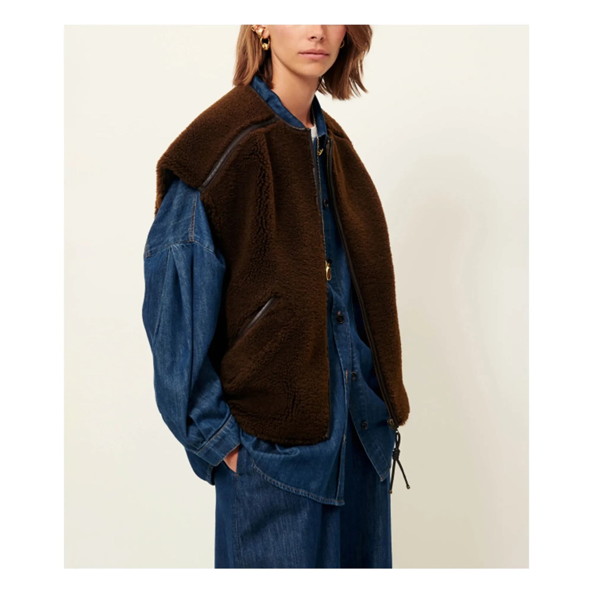 Sessùn - Mounty Sleeveless Jacket | Brown