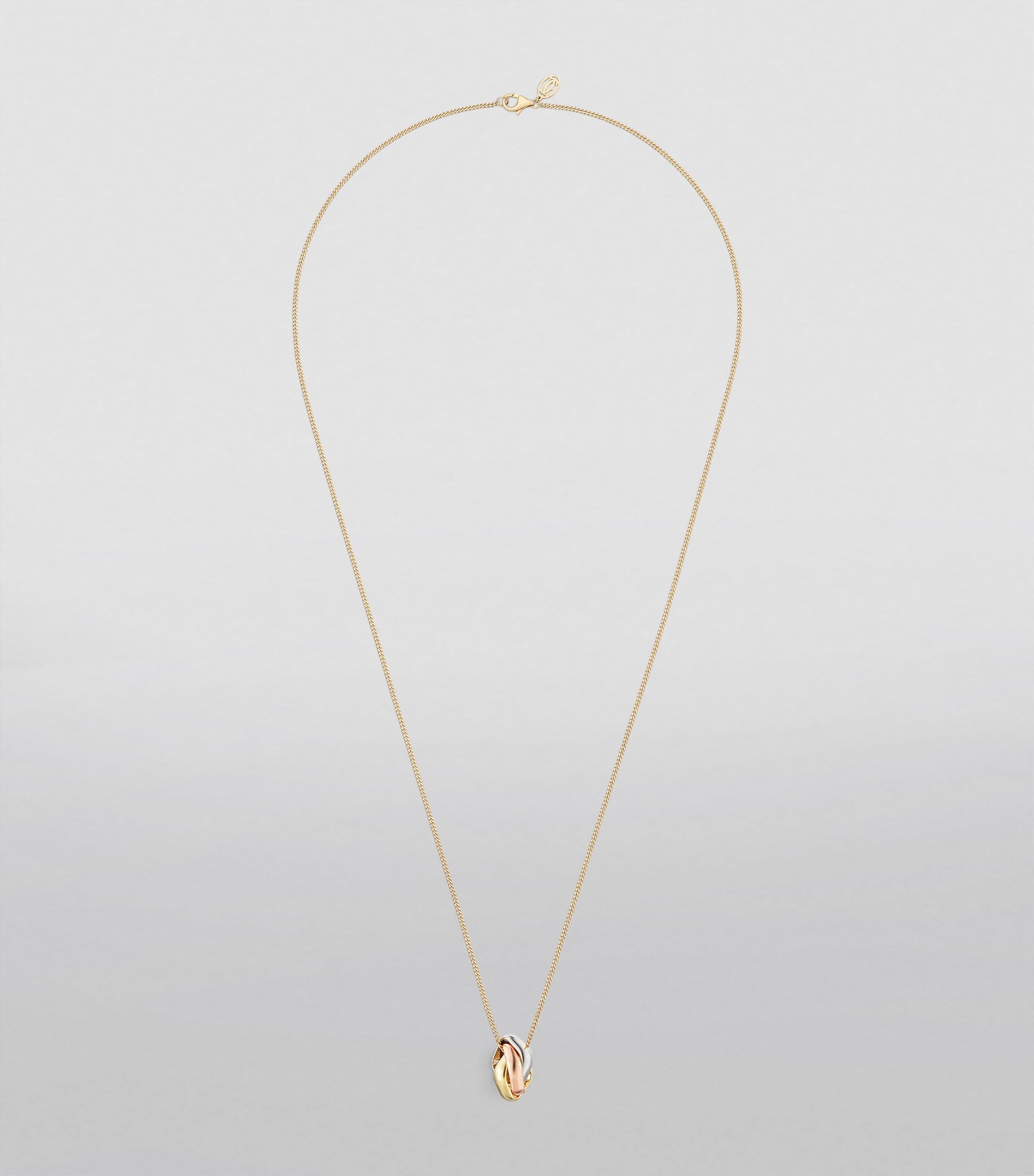 Mixed Gold and Diamond Trinity Necklace