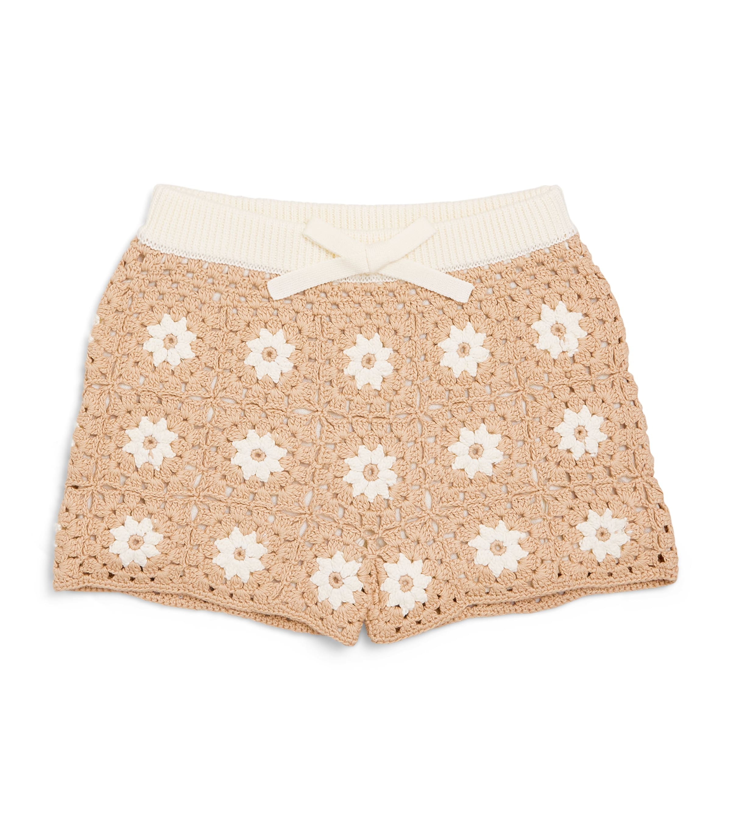 Zimmermann Kids Cotton Crochet Cascadian Shorts (2-12 Years)