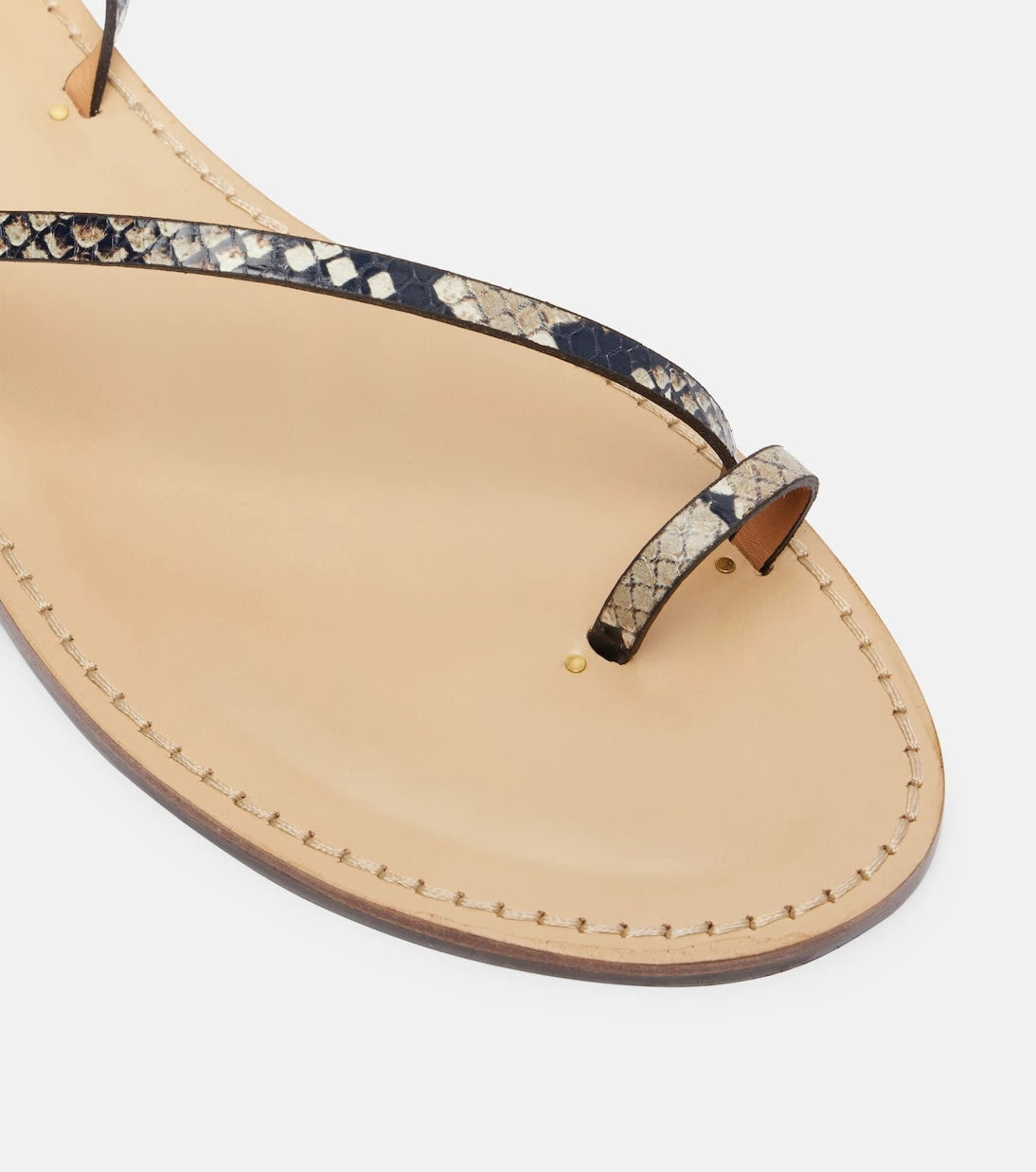 Amanu - Kalahari snake-effect leather sandals