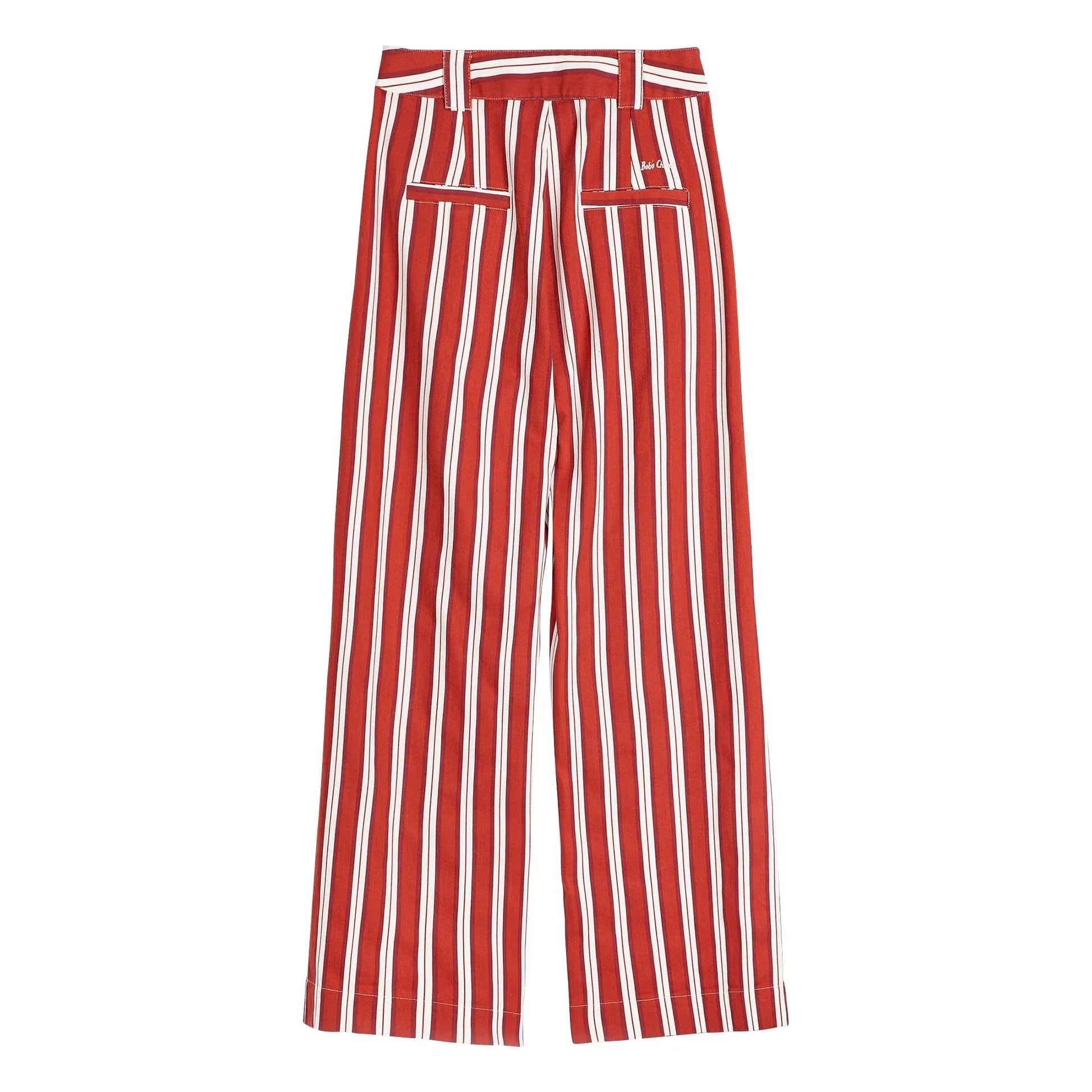 Bobo Choses - Cotton Stripe Pants | Red