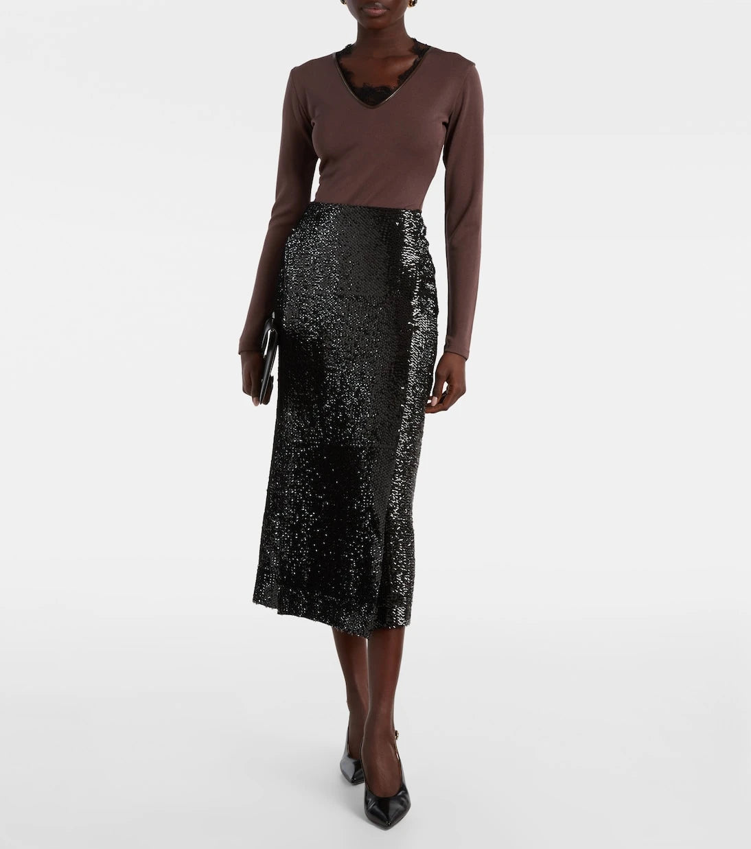 Jacques Wei - Lace-trimmed bodysuit