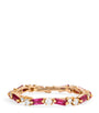 Rose Gold, Diamond and Ruby Thin Mix Eternity Ring