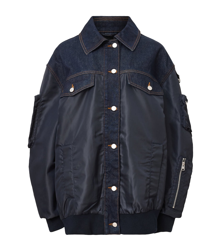 Blue Hybrid Verity Bomber Jacket