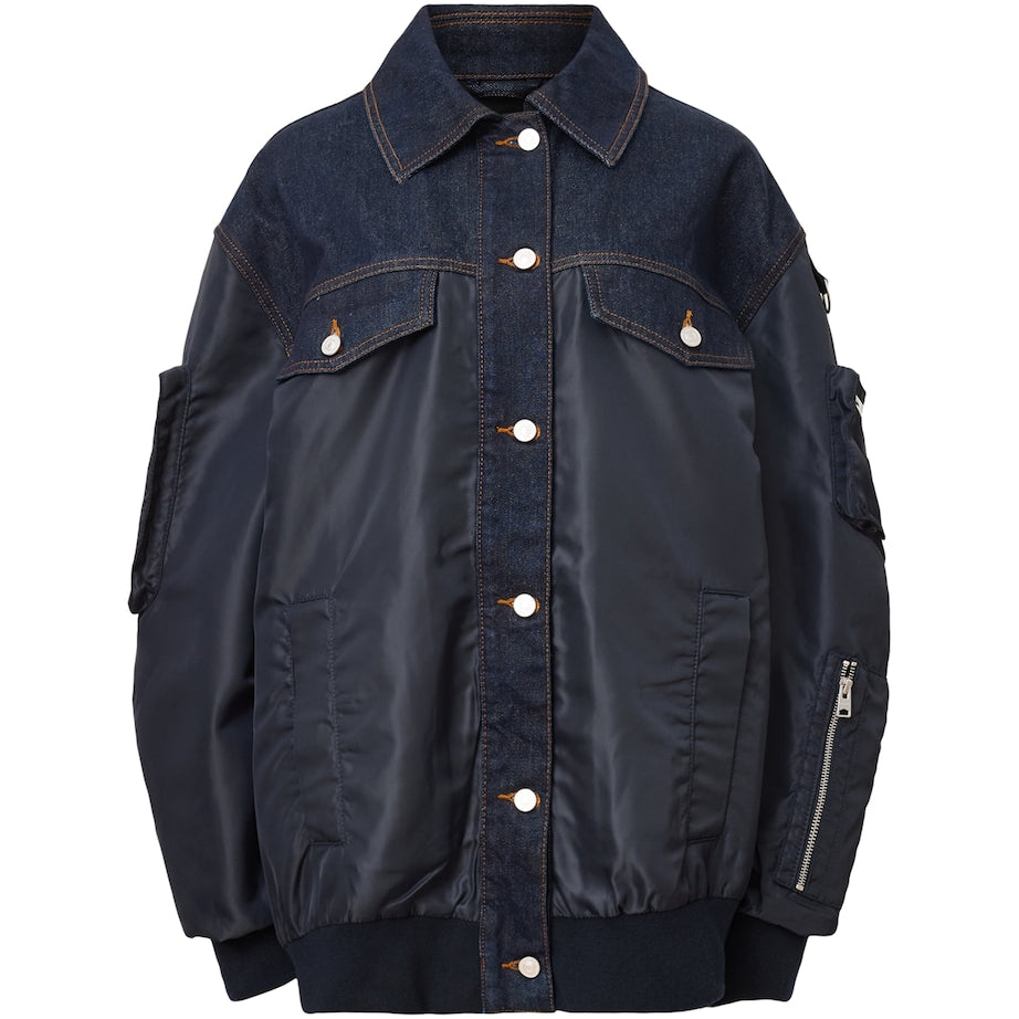 Blue Hybrid Verity Bomber Jacket