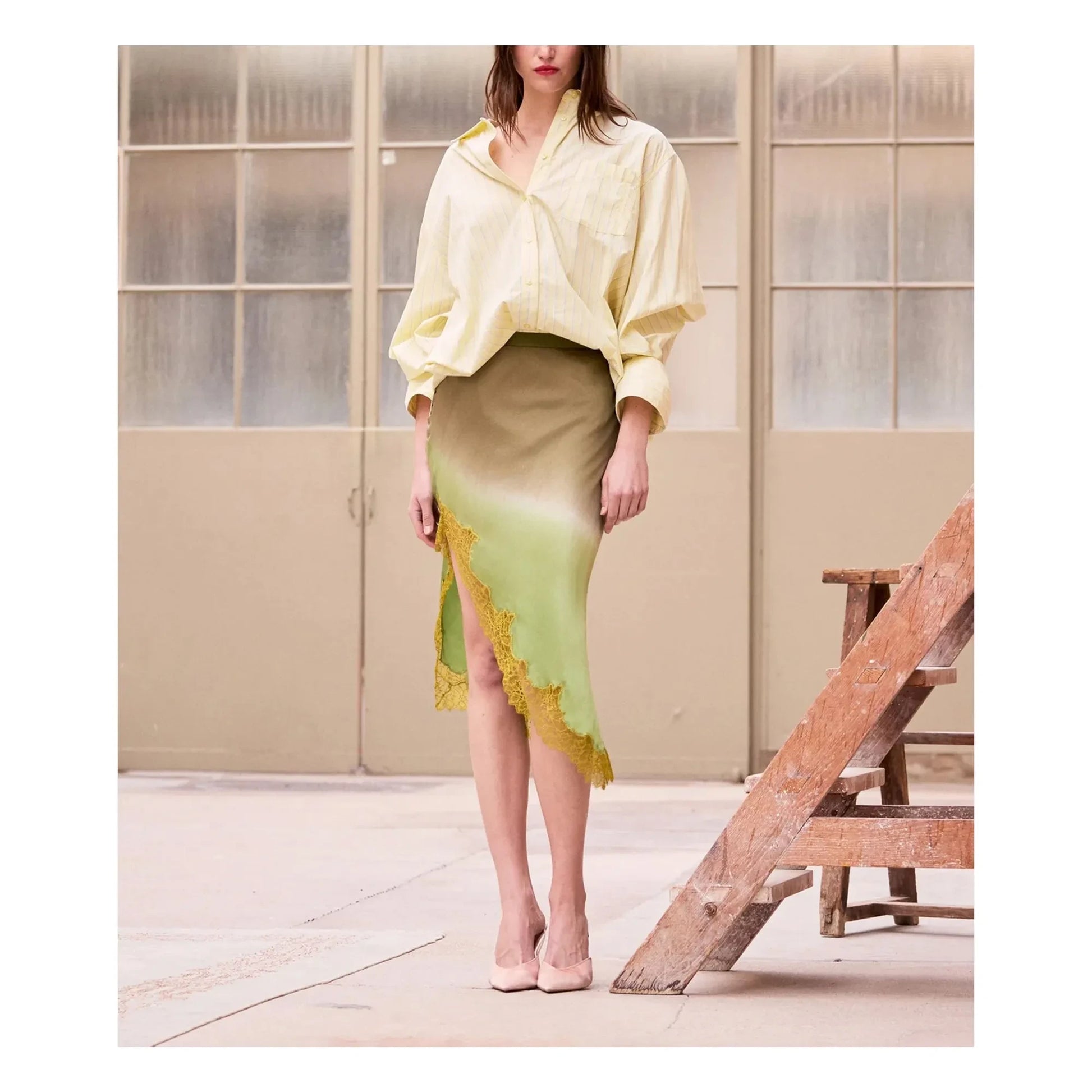 Mes Demoiselles - Eranu Silk skirt | Green