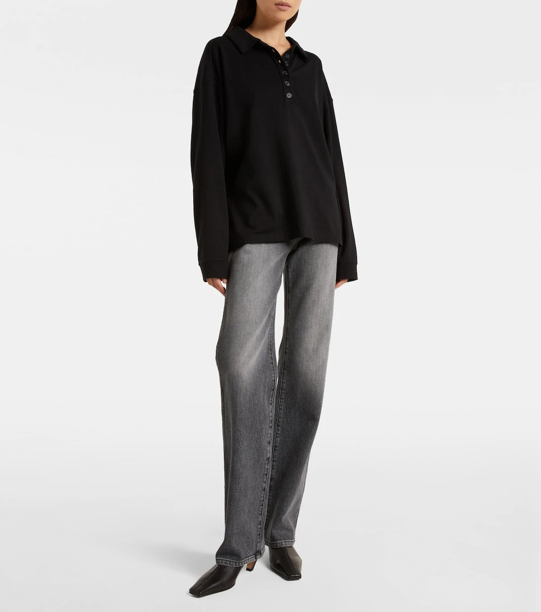 Khaite - Faithful silk jersey polo sweater