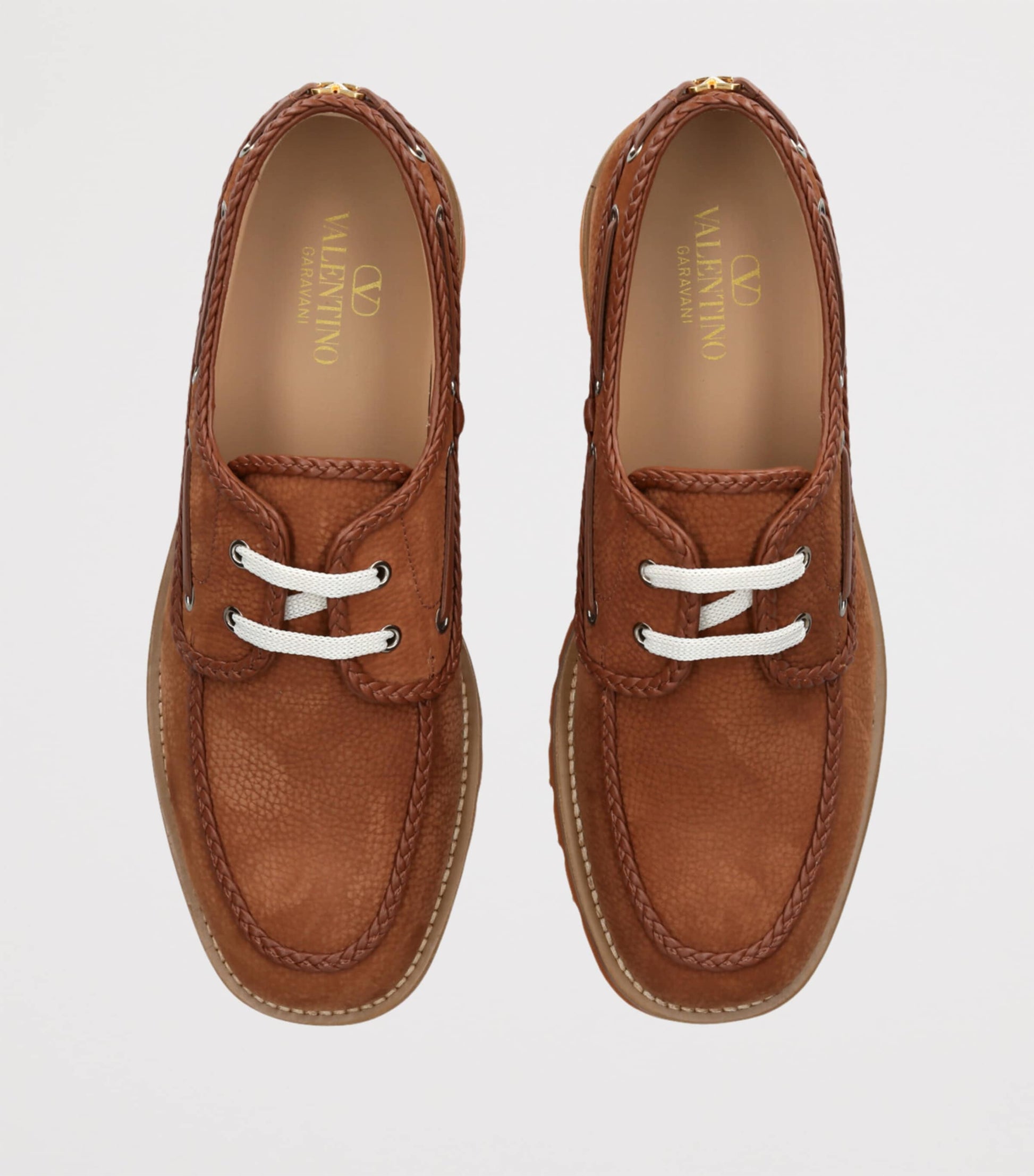 Valentino Garavani Suede Palm Avenue Boat Shoes