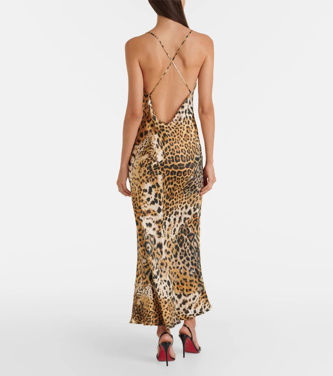 Roberto Cavalli - Printed silk satin slip dress