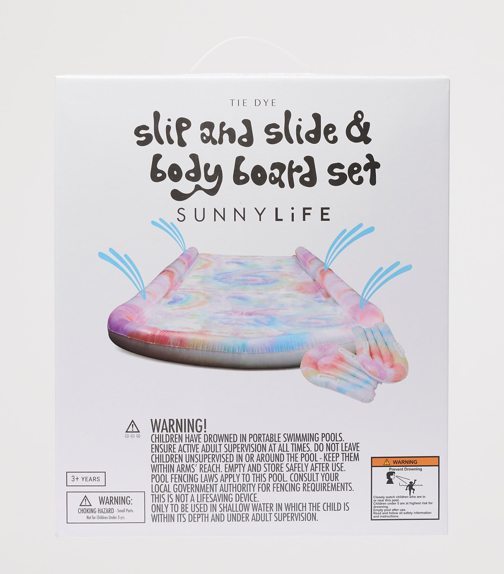 Sunnylife Kids Tie Dye Slip, Slide and Body Board Set