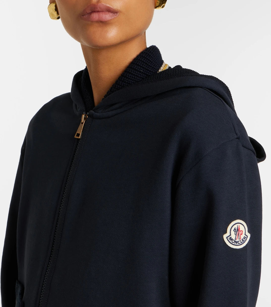 Moncler - Cotton-blend zip-up hoodie