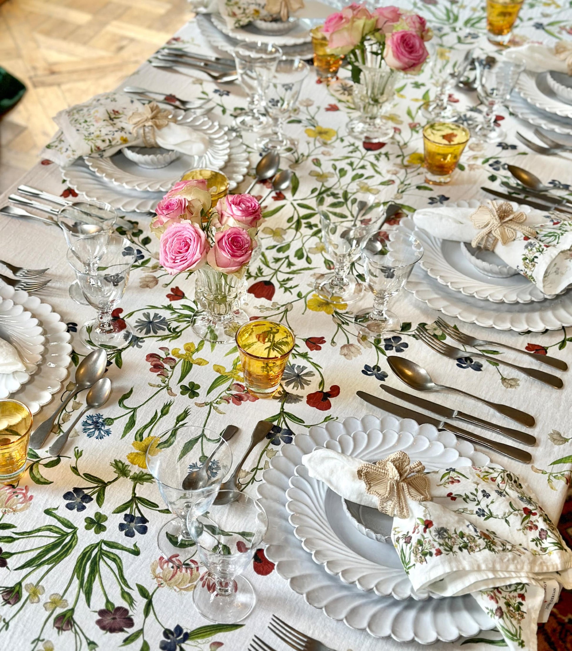 Summerill & Bishop Linen Botanical Wildflower Napkin (50cm x 50cm)