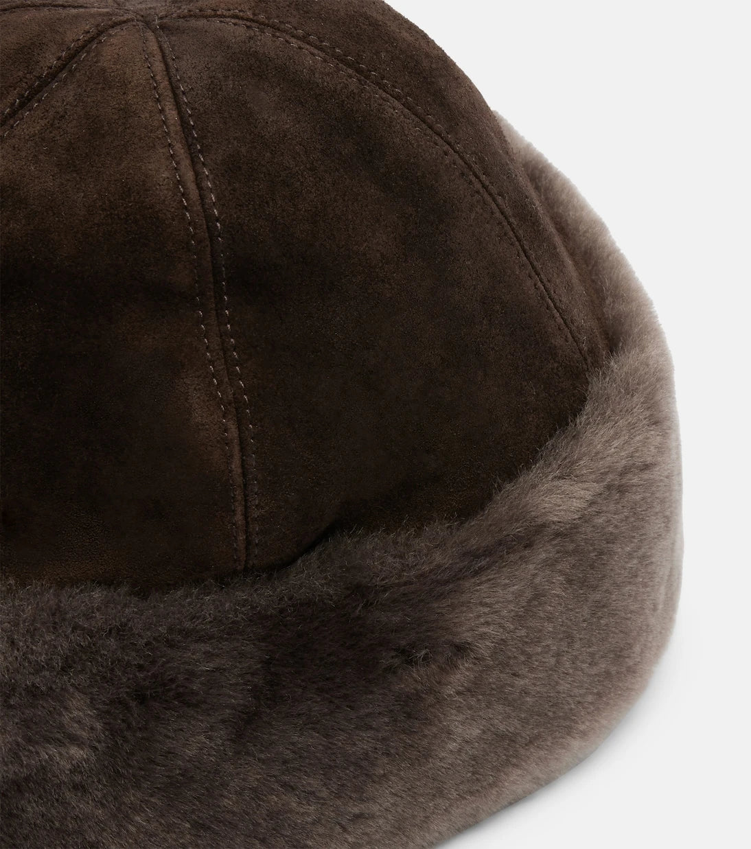 Nour Hammour - Toki suede and shearling hat
